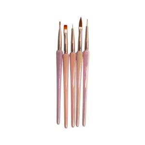 KIT DE PINCELES ROSA PASTEL X5