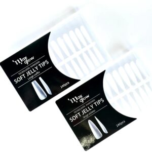 UÑAS SOFT JELLY TIPS LARGAS TECNOLOGIA AVANZADA MAXGLOW 240 PIEZAS