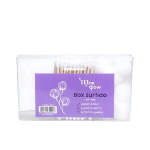 BOX CON GASAS DE ALGODON- HISOPO-MOTAS DE ALGODON 200 UNIDADES